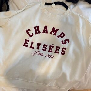 White Champs Élysées Sweatshirt - VIRAL H&M